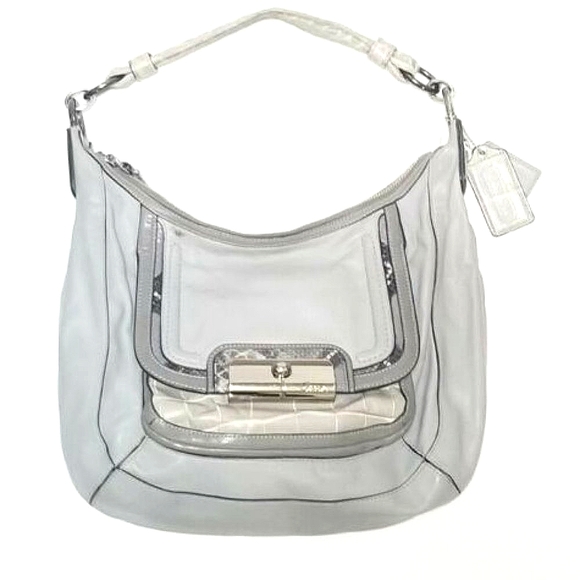 Coach Kristin Leather Gray Python Bag . - Picture 1 of 11